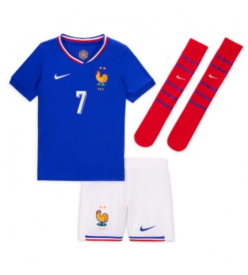 Frankrig Antoine Griezmann #7 Hjemmebanetrøje Børn EM 2024 Kortærmet (+ Korte bukser)